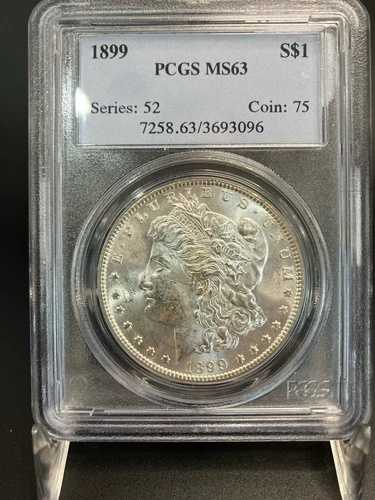1899 年 モルガン シルバー ダラー PCGS MS63 - 発行枚数の少ないモルガン!! - わずか 33 万枚!