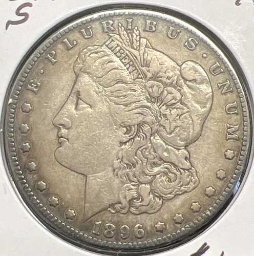 1896-S モーガン シルバー ドル エクストラファイン。美しいオリジナル。実物コイン #C15173