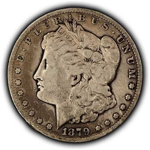 1879-CC 1ドルモルガン銀貨 - 本物 VF キーデート カーソンシティ - SKU-B5228