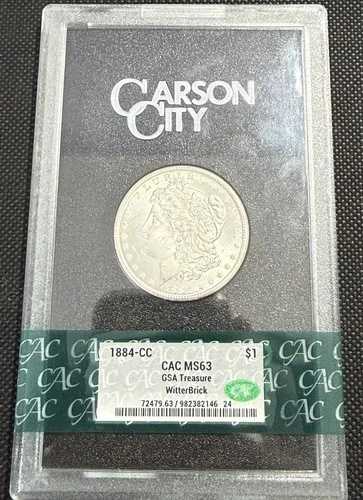 1884-CC 1ドルモルガン・ダラー CAC MS63 GSA ホード ウィッターブリック | カーソンシティ