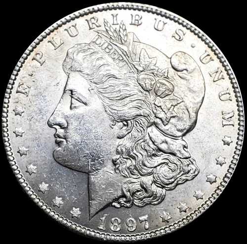 1897年 P アメリカ合衆国 シルバー モルガン オールド US ドルコイン イーグル # 0007