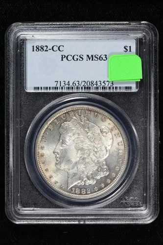 1882-CC モルガン・ダラー PCGS MS 63 40LK