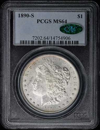 1890-S 1ドル モルガン・ダラー PCGS MS64 (CAC)