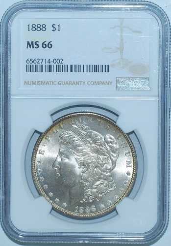 1888年 P NGC MS66 モルガン銀貨 グレートリバースカラー｜WORLD RESOURCE【QUEEN店】