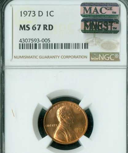 1973 D リンカーン セント NGC MS67 レッド マック ファイネスト マック スポットレス *｜WORLD RESOURCE【QUEEN店】