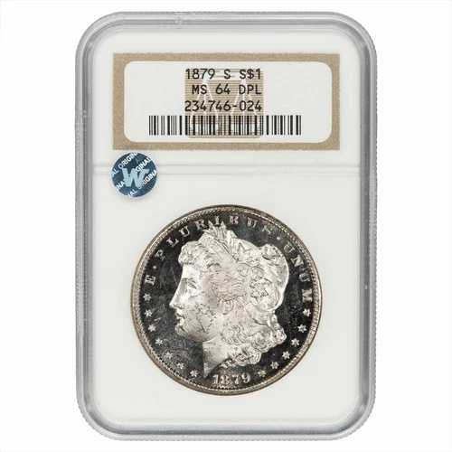 1879S モルガン銀貨 $1 NGC MS 64 DPL