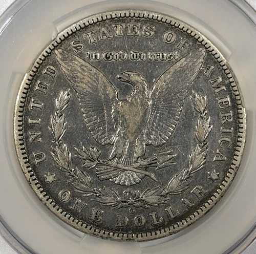 1895-O モルガン・ダラー。1ドル。CACG VFディテール。オリジナルに見えます。
