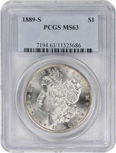 1889-S モルガン銀貨 MS63 PCGS｜WORLD RESOURCE【QUEEN店】