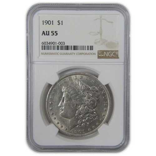 1901年 モルガン・ダラー AU 55 NGC シルバー 1ドルコイン コレクターズアイテム SKU:I23609|WORLD RESOURCE【QUEEN店】