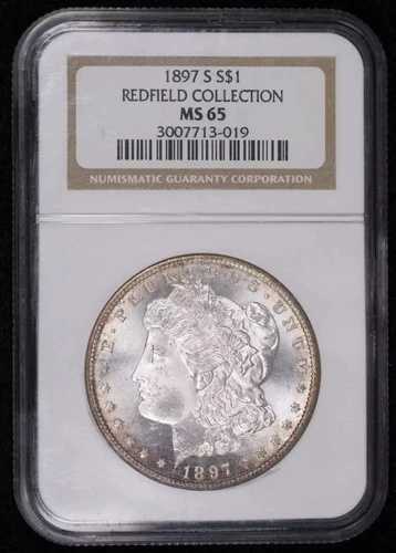 1897年 S モルガン銀貨 NGC MS-65 レッドフィールドコレクション｜WORLD RESOURCE【QUEEN店】