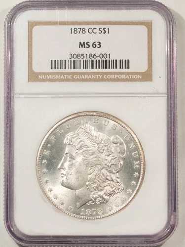 1878-CC 1 ドル モーガン ダラー - NGC MS-63、ブラスト ホワイト カーソン シティ! 147,950円