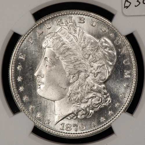 1879-S 1ドルモルガン銀貨 - PQフレッシュ＆フロスティ - NGC CAC MS 66+プラス - B3061