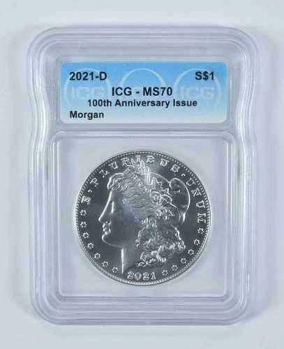 2021-D モルガン銀貨 MS70 ICG