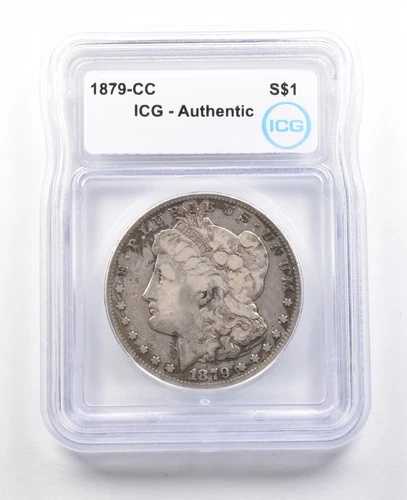1879-CC モルガン銀貨 本物 ICG *3622