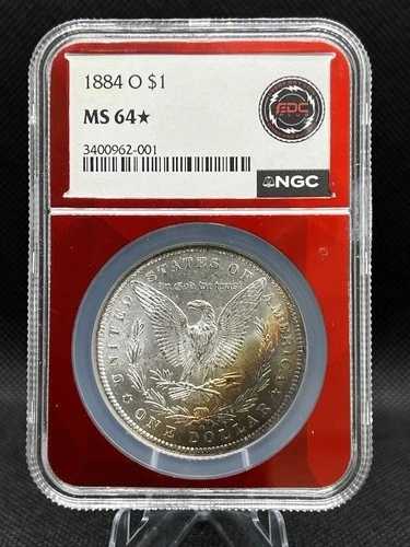 1884-O モルガン銀貨 1ドル ? NGC MS64 スター ? リバースカラートーニング