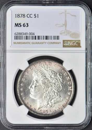 1878-CC 1ドル モルガン銀貨 - NGC MS63 - ?COINGIANTS?