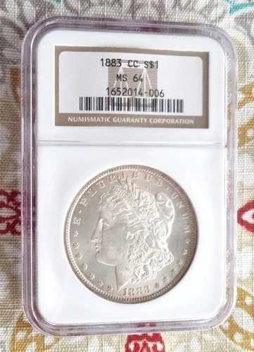 1883 CC - モルガン銀貨 - MS64 -NGC - シャープ - VGC