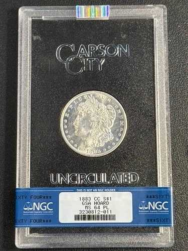 1883年 CC モルガン銀貨 NGC MS-64 PL GSA ホード
