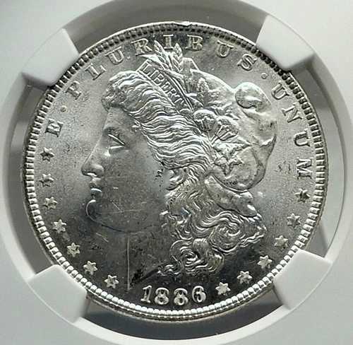1886年 アメリカ合衆国 銀貨 モルガン USドル イーグル NGC MS i79838