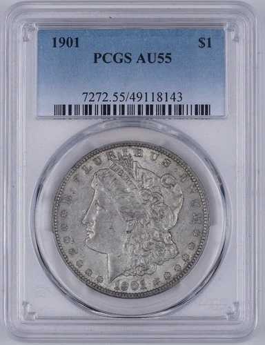 1901年 1ドル モルガン銀貨 PCGS AU55