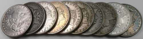 1878年から1904年までのモルガン銀貨1ドル硬貨 - 10枚入り