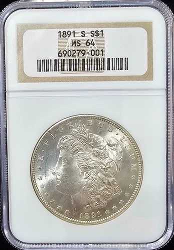 1891-S モルガン・ダラー MS-64 NGC ビデオ