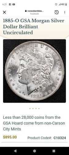 1885-0 モルガン銀貨