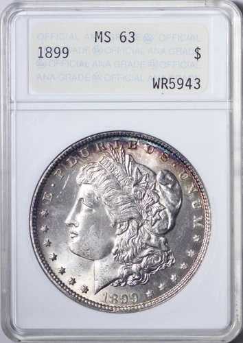 BU 1899 モルガン銀貨 ANACS ANA MS63 ジーニーランプ ソープボックスホルダー TREXT