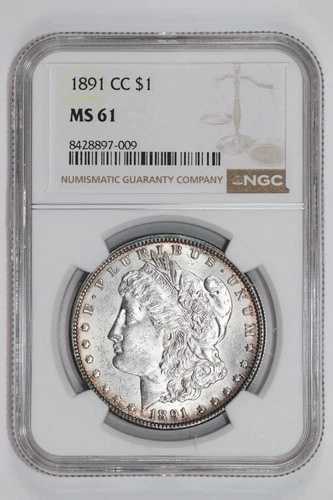 1891-CC モルガン・ダラー NGC MS61