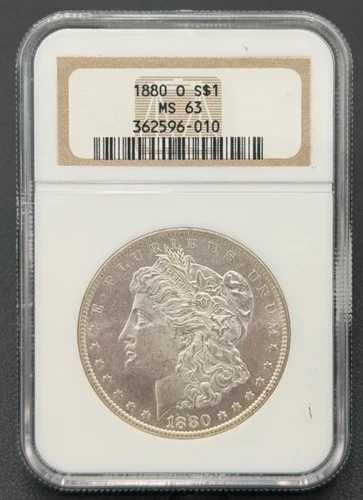 1880年 O モルガン銀貨 $1 NGC MS 63 ハイグレード セミキーデイト オールドスタイルケース