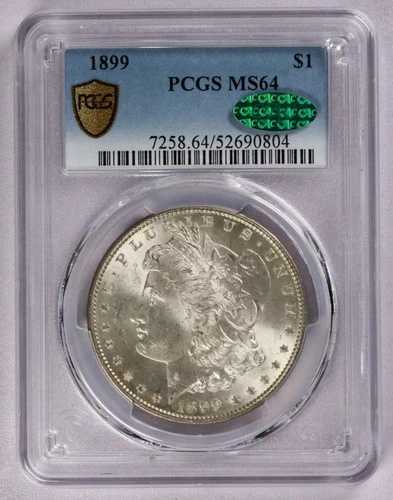 1899年 モルガン銀貨 $1 PCGS & CAC MS 64