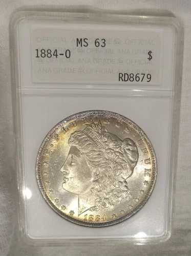 1884-O $1 モルガン銀貨 MS-63 旧 ANACS ホルダー PQ!