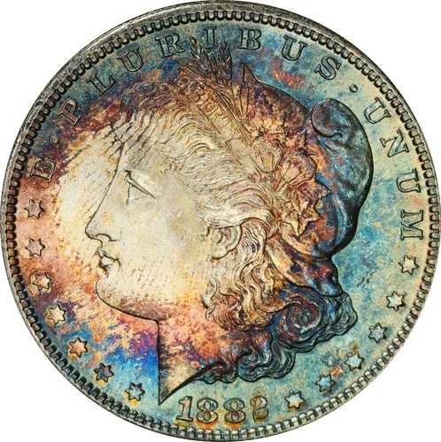 1882-S MS64 モルガン・ダラー、PCGS 50465724
