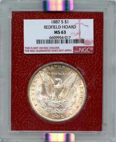 1887-S 1ドル モルガン・ダラー レッドフィールド・ホード NGC MS63