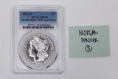 2021-D モルガン・ダラー デンバー 100周年記念、PCGS MS70 155,100円