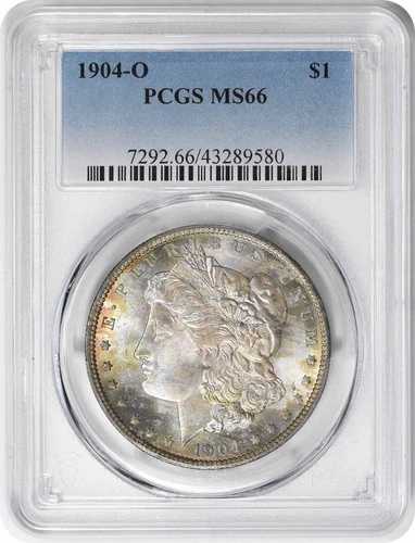 1904-O モルガン銀貨 MS66 PCGS トーン