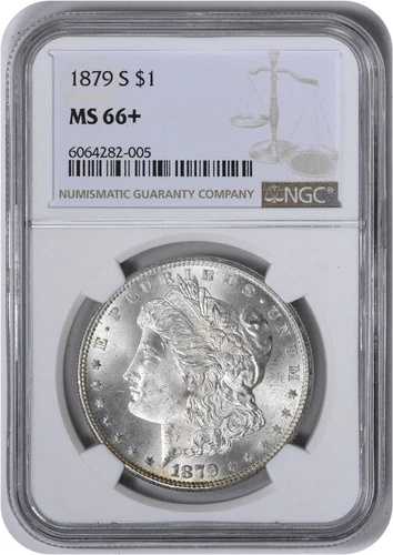 1879-S モルガン銀貨 MS66+ NGC
