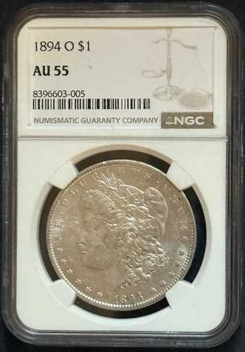 1894-O モルガン銀貨、AU55。NGC (11678)