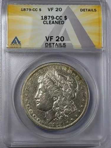 1879年CCモルガン銀貨ANACS VF-20詳細クリーニング済み 156,200円