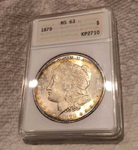 1879 年 1 ドル モルガン シルバー ダラー MS-63 旧 ANA ホルダー、大変魅力的です!