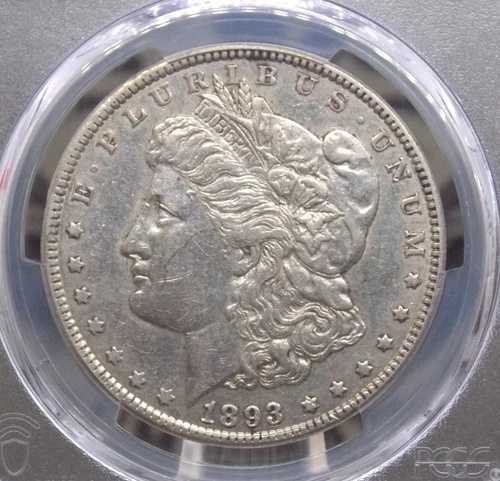 1893 年 "P" モーガン シルバー ドル $1 PCGS XF45 #521 エクストラファイン ECC&C, Inc.｜WORLD RESOURCE【QUEEN店】