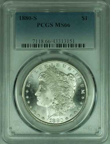 1880-S モーガン銀貨 1ドル PCGS MS-66 (37)