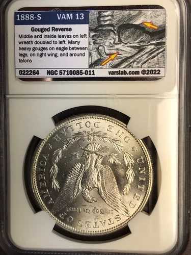 1888 S NGC MS62 VAM 13 モンスター ゴウジング リバース ヒットリスト 40 モルガン シルバー ダラー