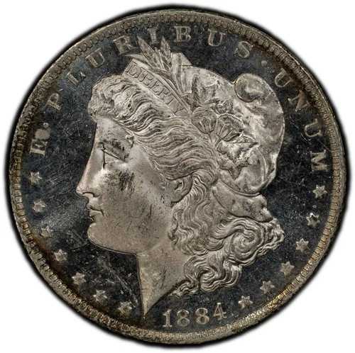 モルガン・ダラー 1884-O PCGS MS-64 DMPL！素晴らしいPQ品。驚くほど美しい！