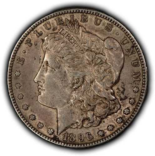 1896-S 1ドルモルガン銀貨 - XF/AU キーデート - SKU-B5028