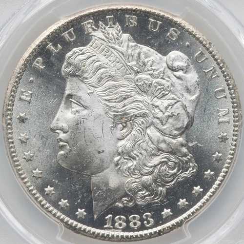 モルガン銀貨1ドル（1883-CC）、PCGS MS-64 PL！ 鮮やかな白！ 驚くほど美しい！