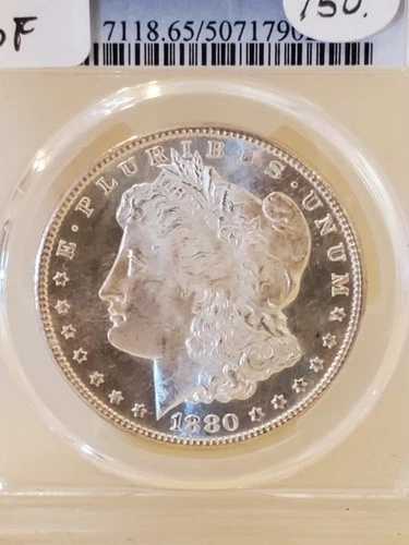 1880年代 ディーププルーフミラー モルガン銀貨 コイン PCGS ミントステート 65 フロスティ