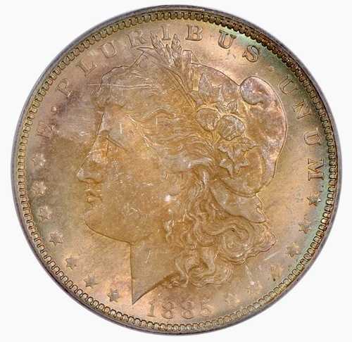 モルガン銀貨 1885 O PCGS MS 66+ 未流通 90%銀 1ドル硬貨