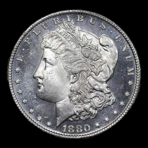 1880年代 モルガン・ダラー 1ドル - 素晴らしいGEMミント+++ DMPL + ディープディープミラー +