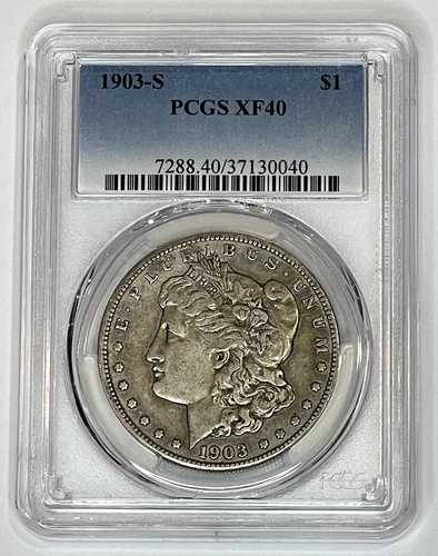 1903-S モルガン銀貨 $1 PCGS XF40 美品 オリジナル 良質日付 送料無料